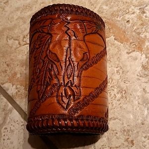 Drink  koozie, Leather